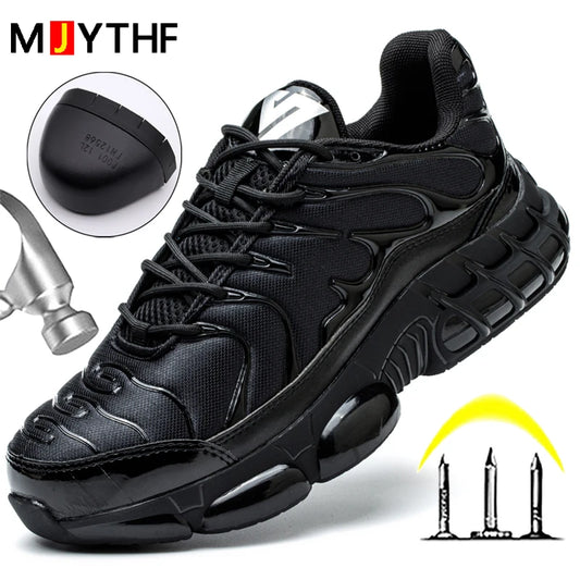 New Air Cushion Men Safety Shoes Anti-smash Steel Toe Shoes Anti-puncture Work Boots Protective Fashion Sport Shoes Plus Size 48