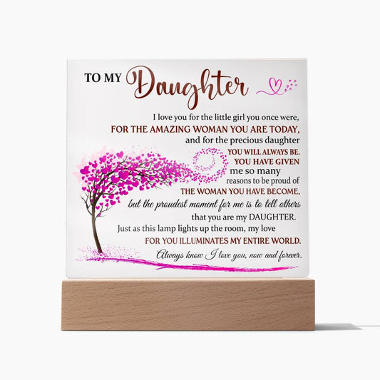 To My Daughter - Square Acrylic Plaque