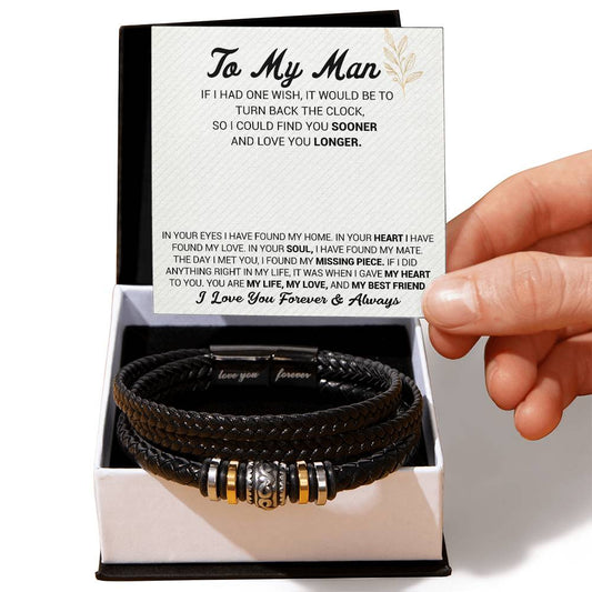 To My Man - Love You Forever Bracelet