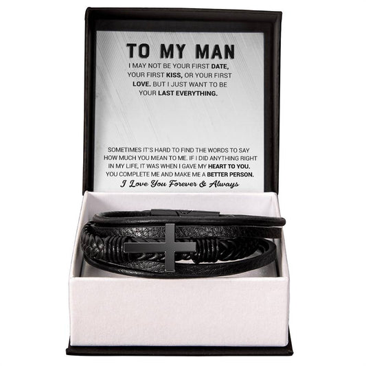 To My Man - Men's Cross Bracelet