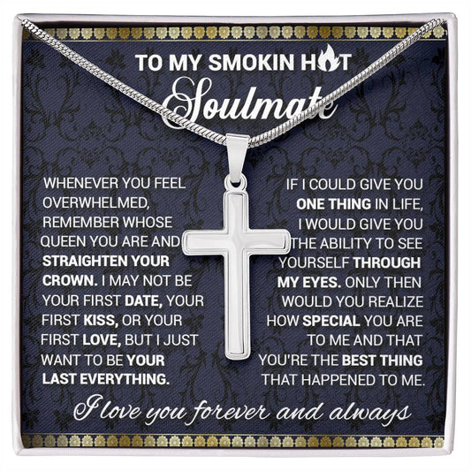 To My Smoking Hot Soulmate - Stainless Cross Necklace